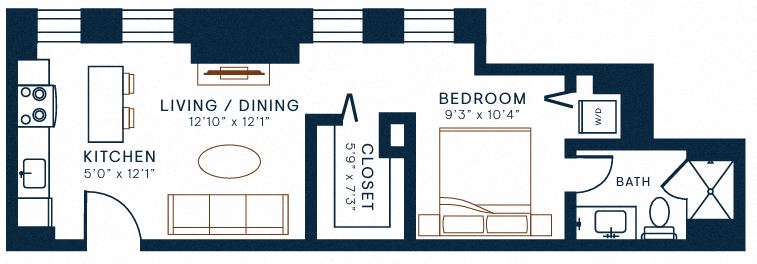 Belden Stratford | 0 Bedroom 1 Bath | 552 Sq Ft  at The Belden Stratford, Chicago, 60614